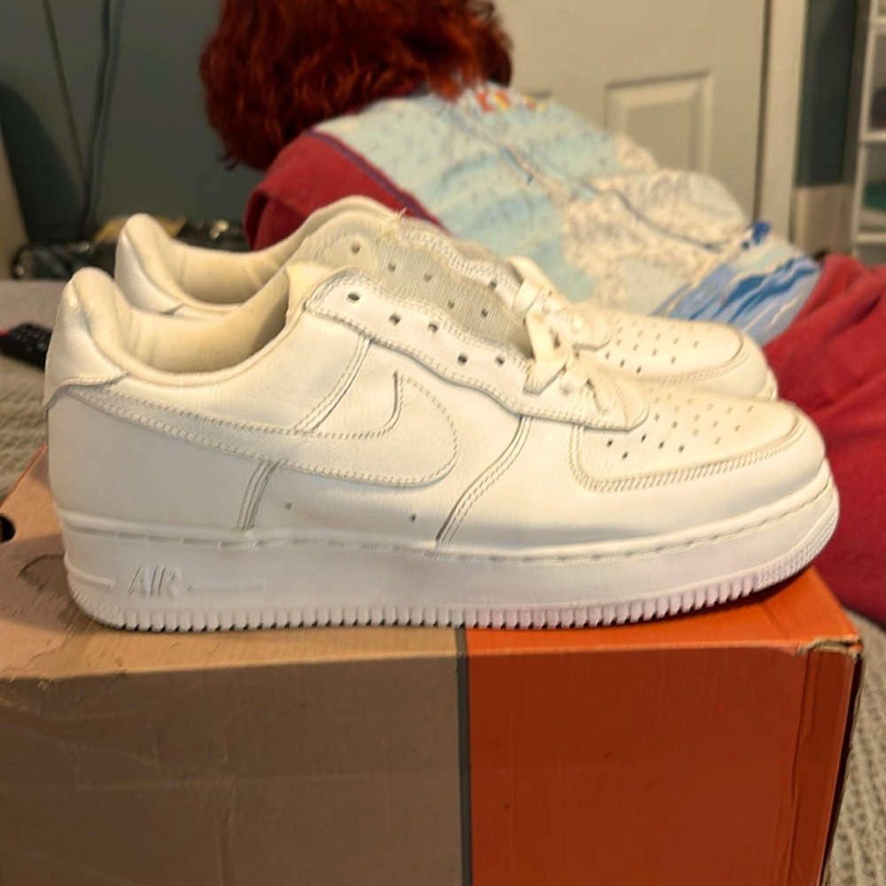 Men’s triple white premium Nike Air Force 1 size 11